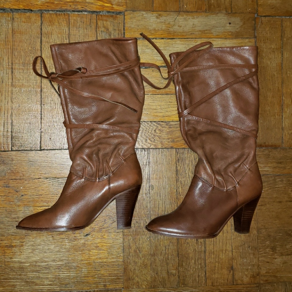Michael Kors Brown Leather Boots